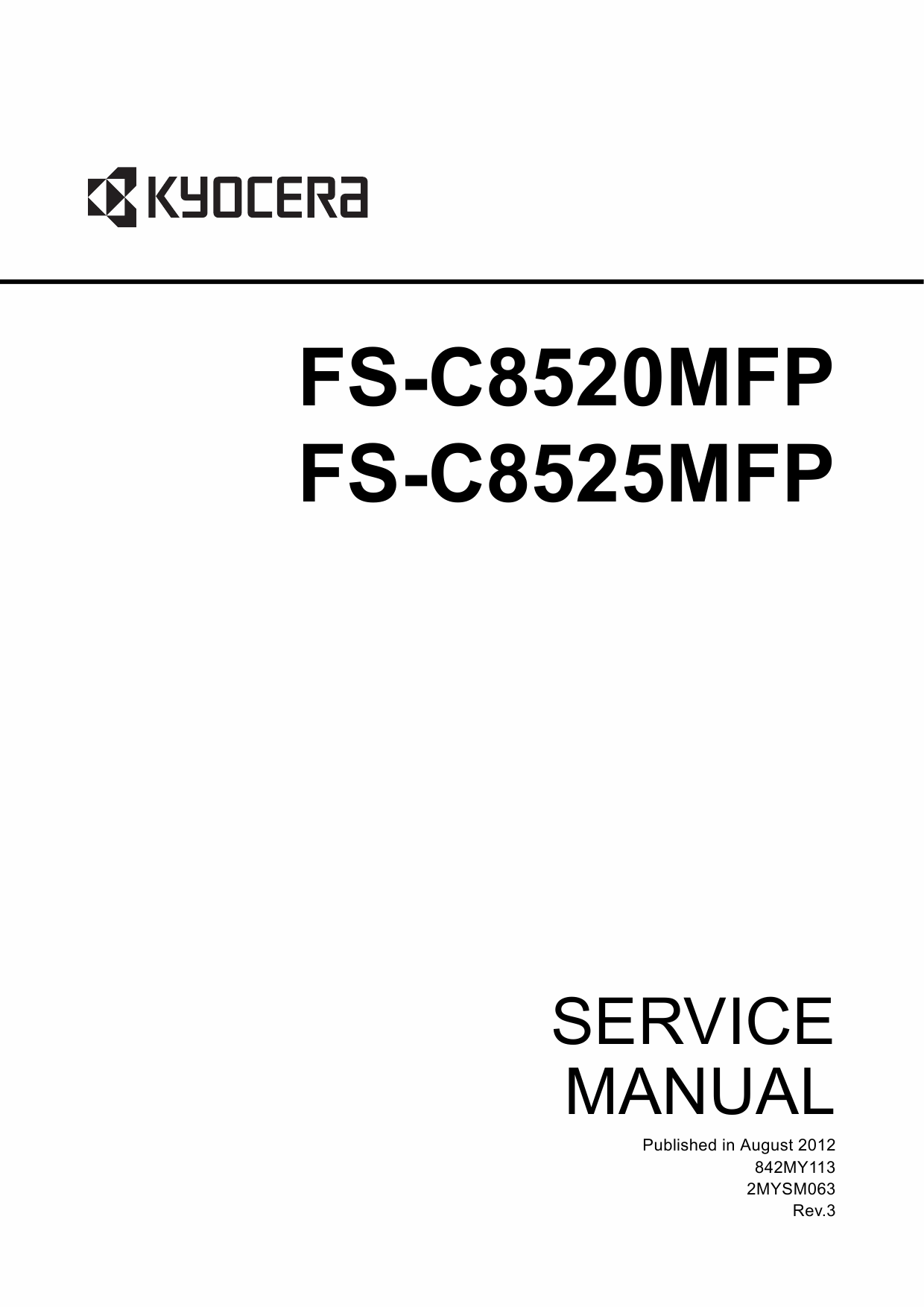 KYOCERA ColorMFP FS-C8520MFP C8525MFP Service Manual-1